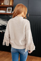 Very J Handle It All Fringe Detail Sweater Tops