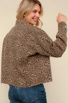 Haptics Button Down Loose Fit Leopard Jacket