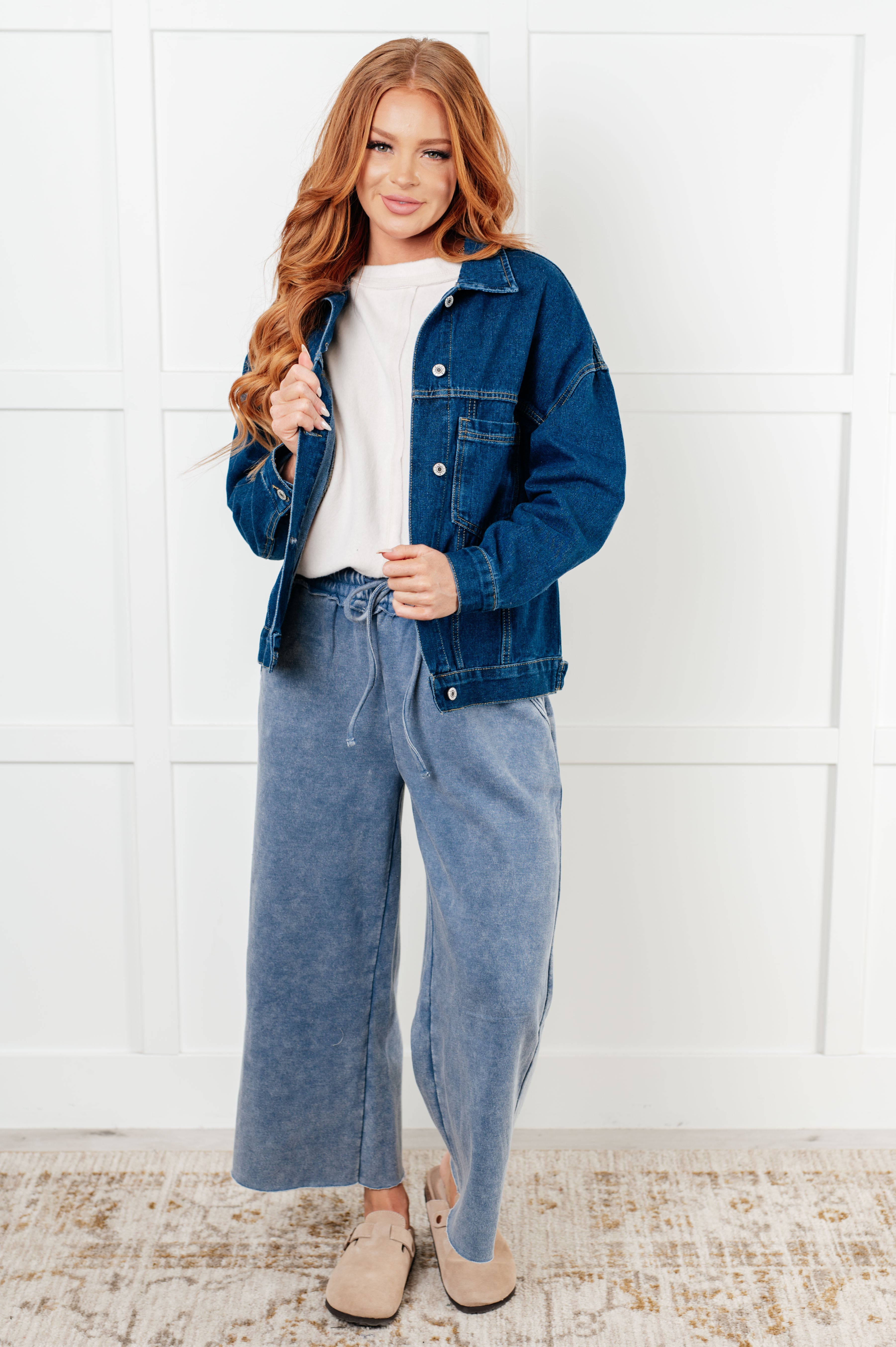 One Eleven North Have We Met Oversized Denim Jacket Coats & Jackets