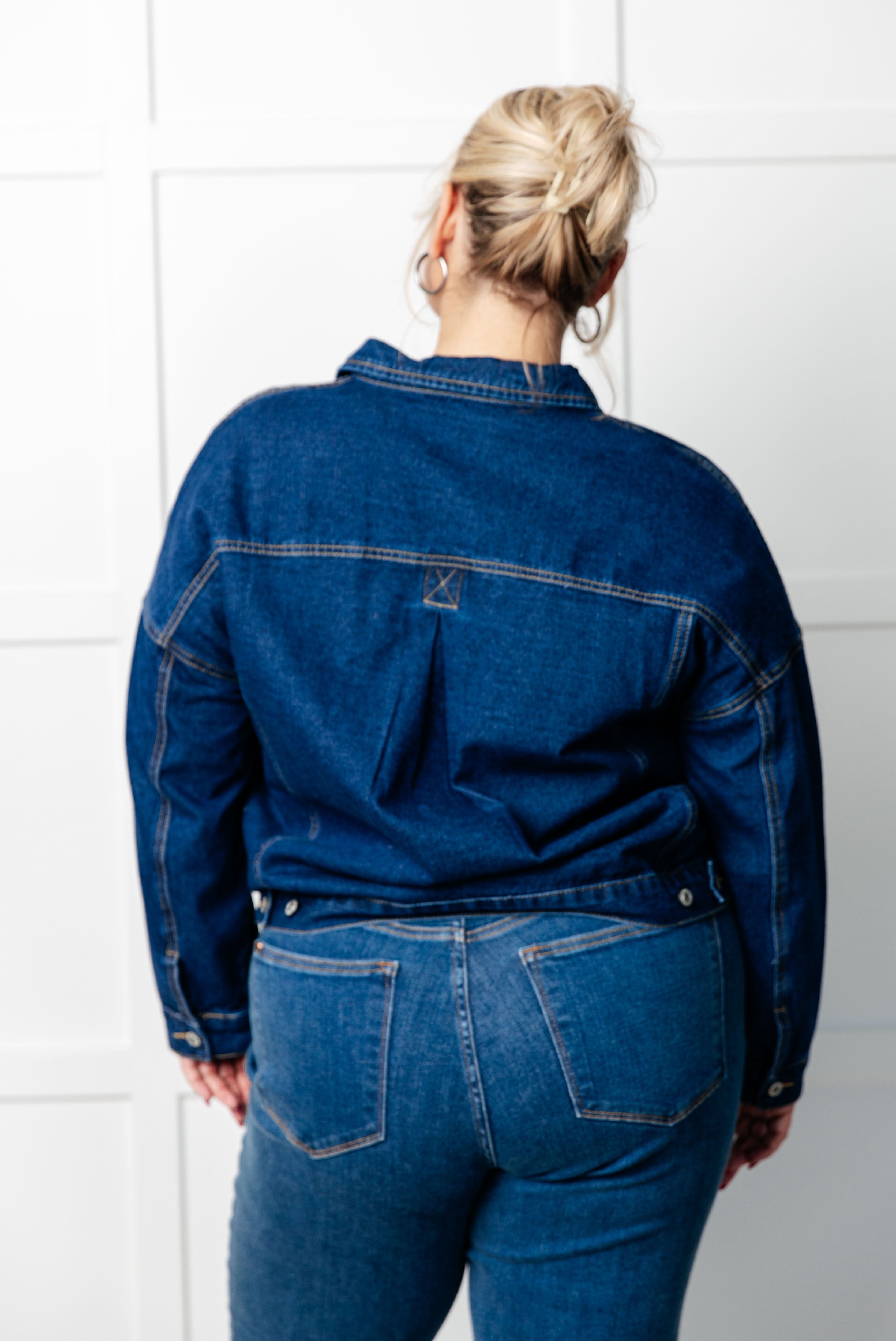 One Eleven North Have We Met Oversized Denim Jacket Coats & Jackets