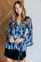 Sew In Love Have it All Angel Sleeve Top in Abstract Magenta Ave Shops