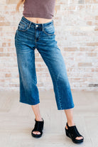 Judy Blue Hayes High Rise Wide Leg Crop Jeans Ave Shops