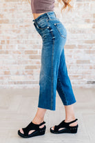 Judy Blue Hayes High Rise Wide Leg Crop Jeans Ave Shops