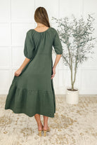 Honey Mark Hazel Dress in Dusty Pine Womens