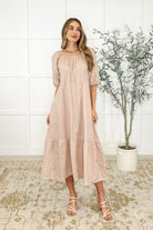 Honey Mark Hazel Dress in Toffee Womens