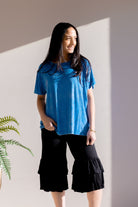 Zenana Hazy Wash Rib Top