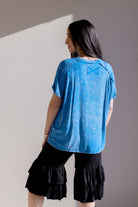 Zenana Hazy Wash Rib Top