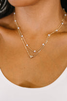 Heart of Gold Pendant Necklace Layered Set in Gold Womens