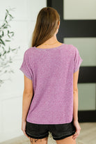 Zenana Heathered Harmony Basic Tee in Light Plum Womens