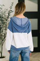 One Eleven North Here for Now Color Block Hoodie in Blue Womens