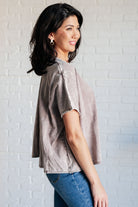 One Eleven North Here for the Vibes Mineral Wash Spliced Tee Tops