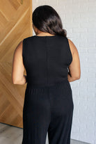 One Eleven North Hilary Wide Leg Jumpsuit in Black Ave Shops