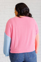 One Eleven North Hit Me With Your Best Shot Colorblock Top in Bright Pink Tops