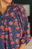 One Eleven North Hitherto Unknown Floral Babydoll Blouse Womens