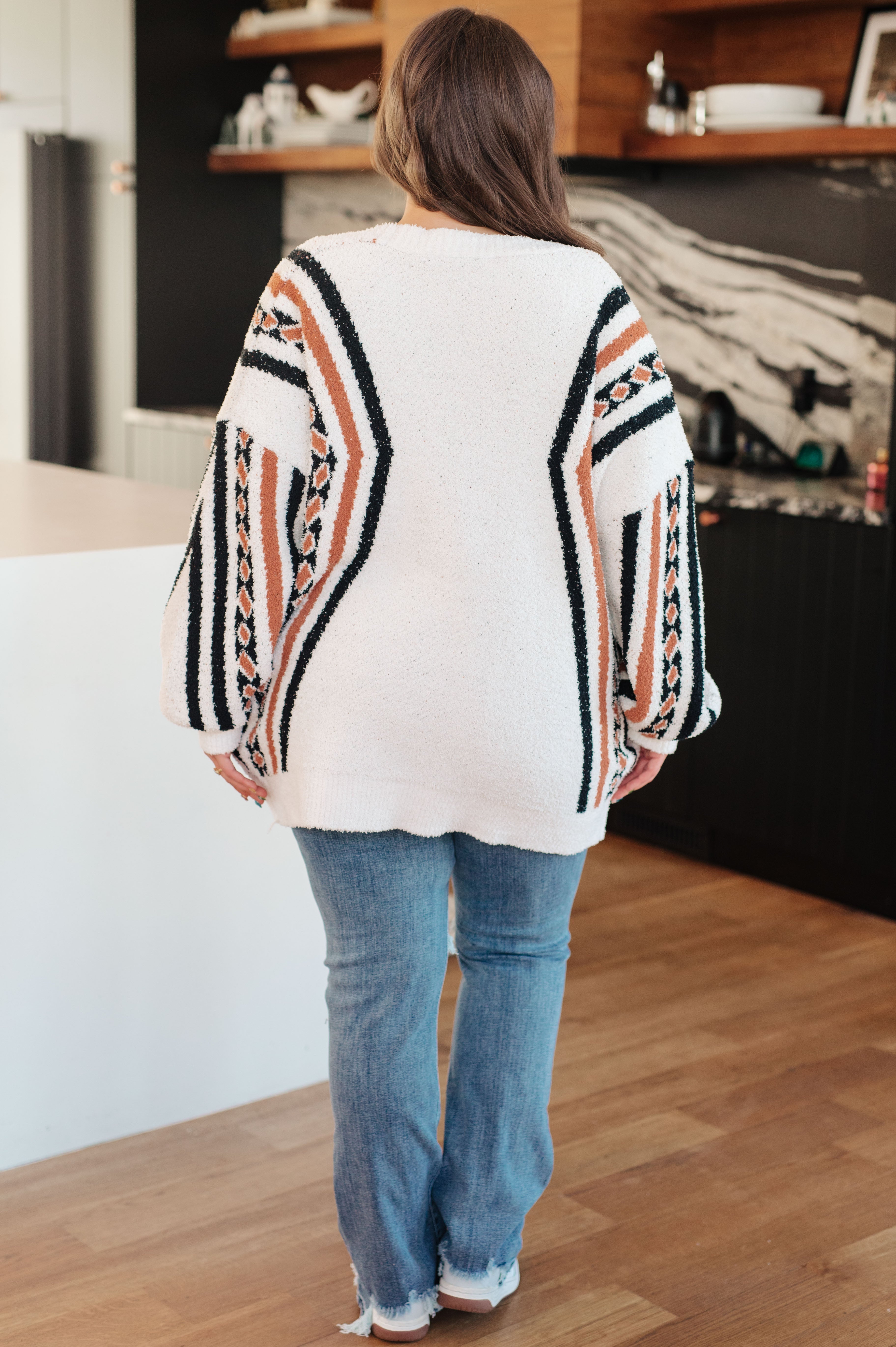 Very J Holding On Aztec Print Cardigan Layers