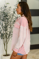 Very J Hot & Unbothered Full Front Button Down Shacket in Pink Womens