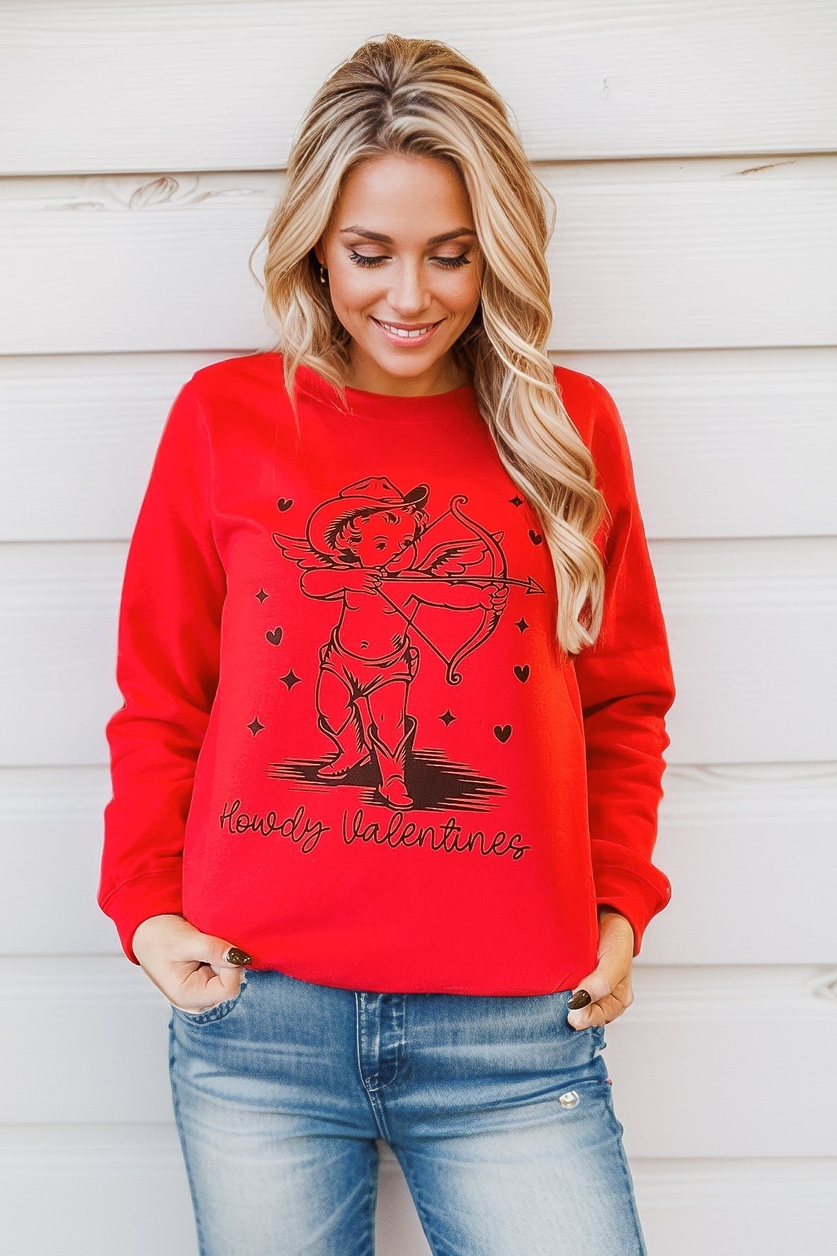 Howdy Valentines Graphic Sweatshirt Shirts