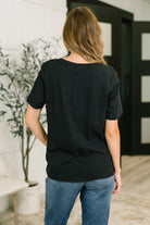 Dear Scarlett I Don't Have to Choose V-Neck Tee in Black Womens