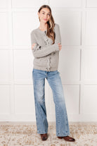 One Eleven North Bow Front Gray Cardigan Tops