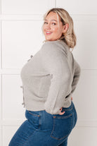 One Eleven North Bow Front Gray Cardigan Tops