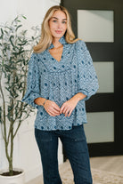 I Gave You My Heart Floral Babydoll Blouse Womens