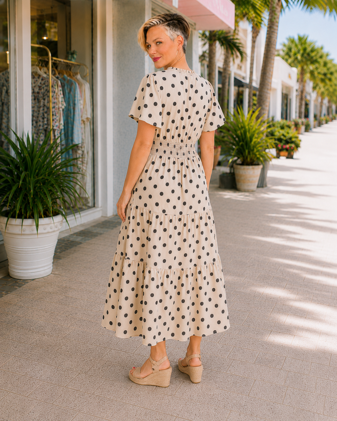 Haptics It Had to Be You Bell Sleeve Midi Dress Womens