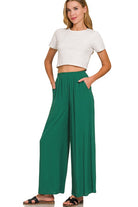 Zenana Lavender Woven T-Shirt and Wide Leg Pants Set