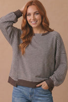 Haptics Crush on You Raglan Pullover in Mocha