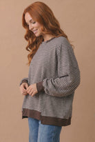 Haptics Crush on You Raglan Pullover in Mocha