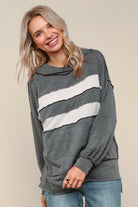 Haptics Gray Color-block French Terry Kangaroo Pocket Hoodie