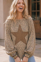 Kori Wild Star Leopard Studded Sweatshirt Sweatshirts