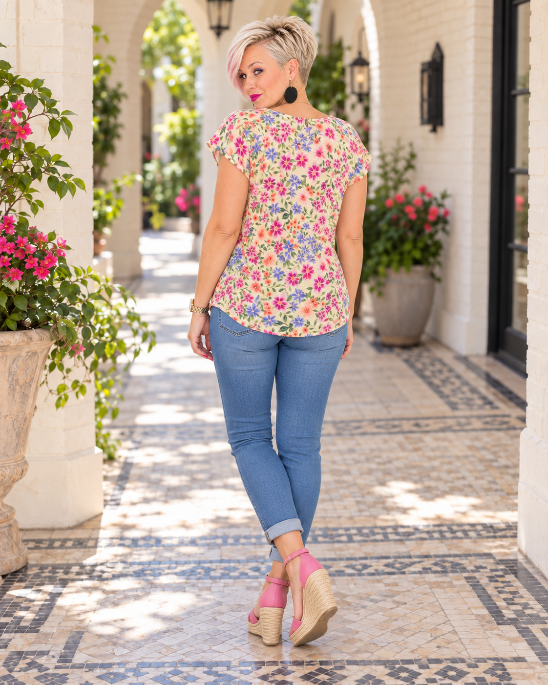 Haptics Garden Bliss Floral Blouse
