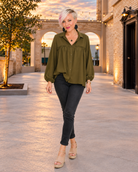 Andree by Unit She's Got A Way Button Down Blouse Womens
