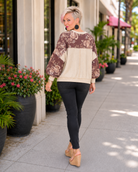 Haptics Antique Bouquet Sweatshirt in Mocha Sweatshirts