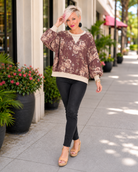 Haptics Antique Bouquet Sweatshirt in Mocha Sweatshirts