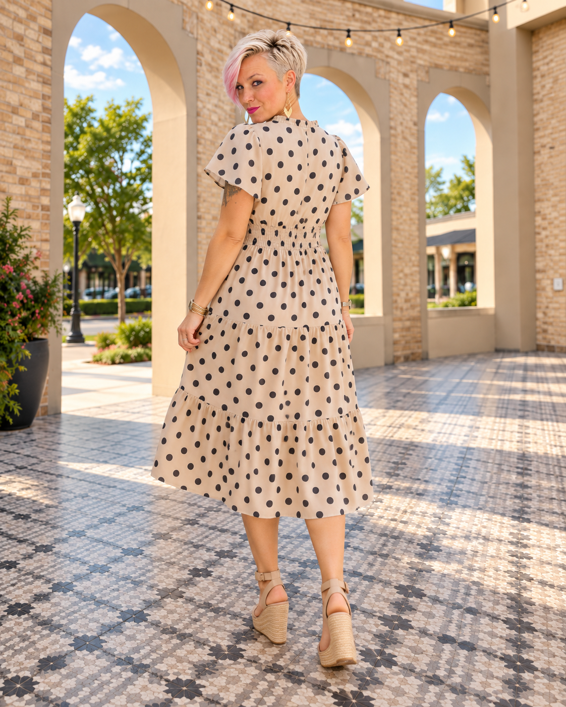 Haptics It Had to Be You Bell Sleeve Midi Dress Womens