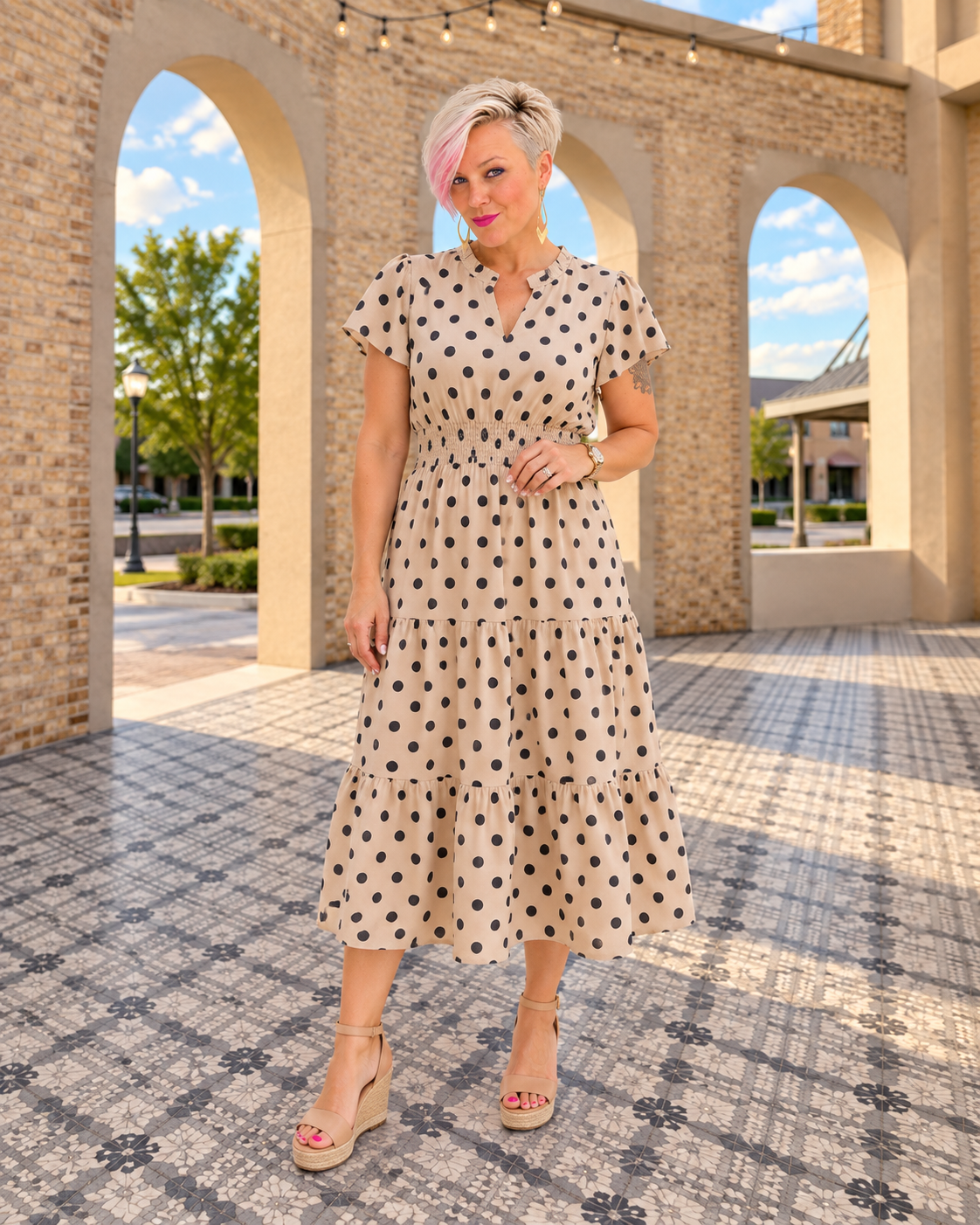 Haptics It Had to Be You Bell Sleeve Midi Dress Womens