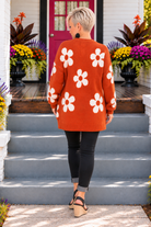Jodifl Enough Anyways Floral Cardigan in Burnt Orange Cardigans