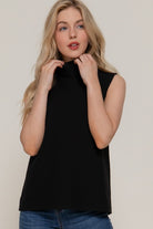 Active Basics Sleek & Simple Black Turtleneck Soft Knit Top