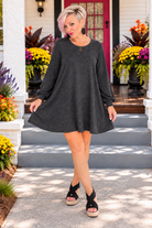 Lovely Melody Wherever The Day Goes Brused Hacci Swing Dress 3X