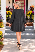 Lovely Melody Wherever The Day Goes Brused Hacci Swing Dress