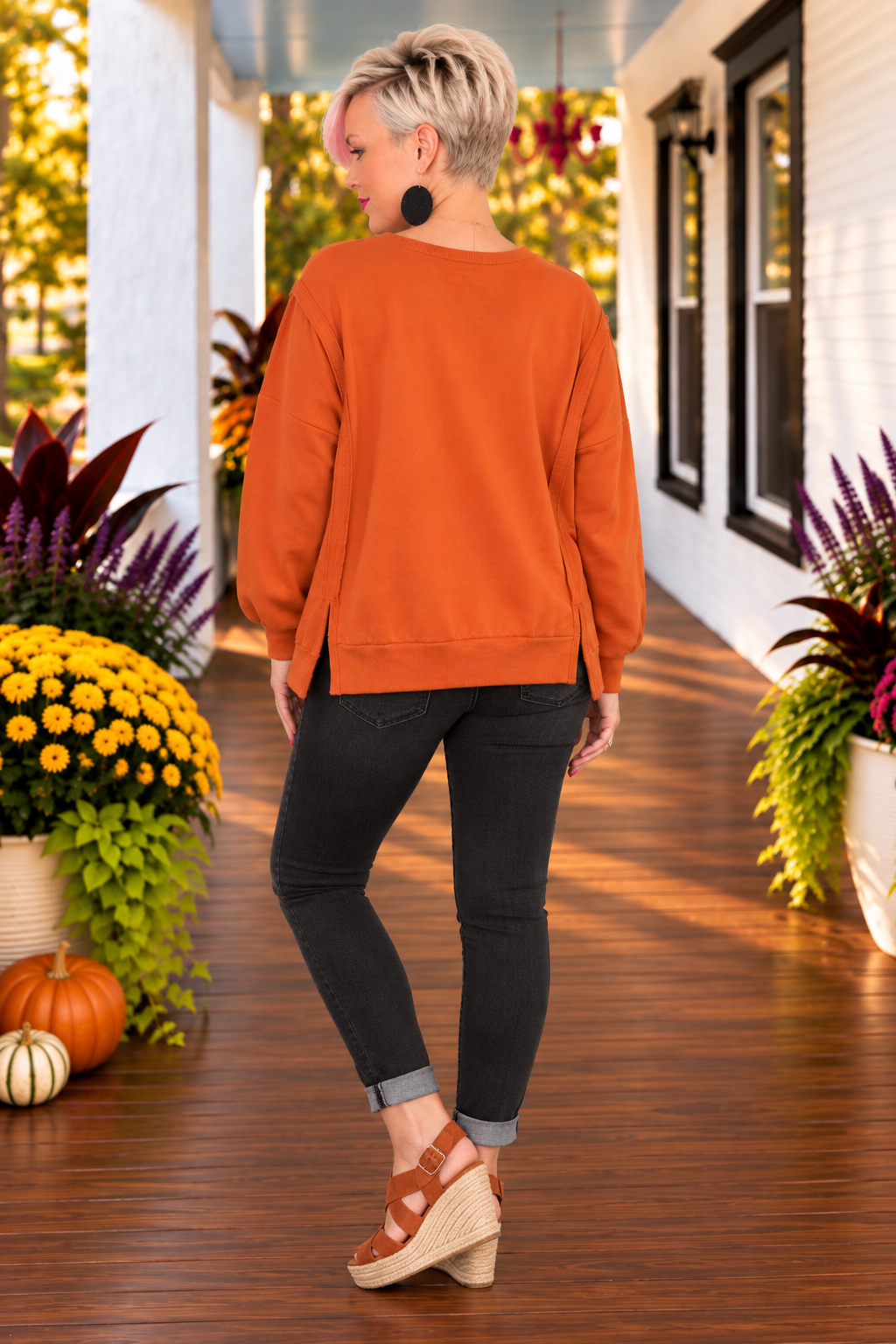 Haptics Give Thanks in Style Pullover Tops