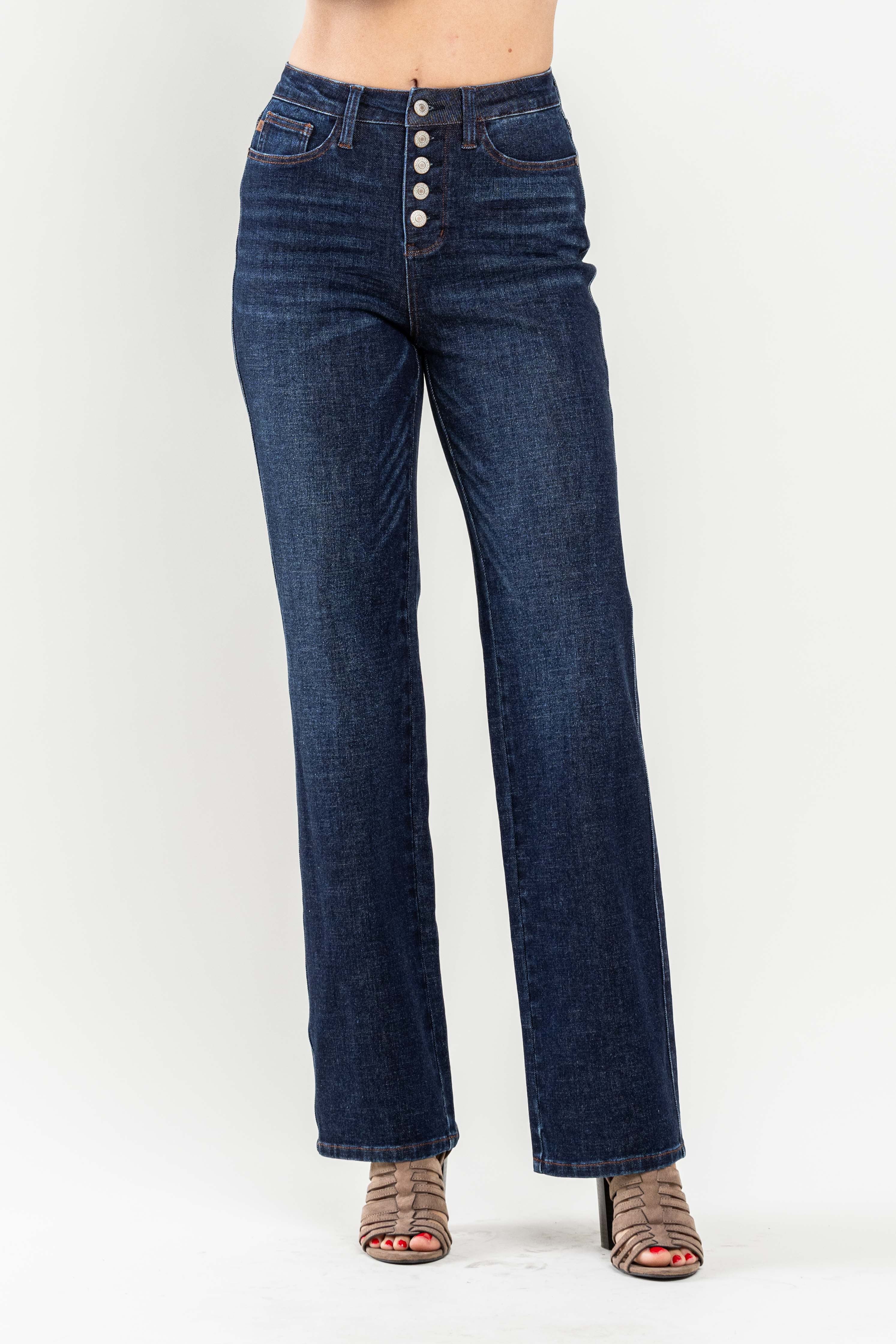 Judy Blue Arlo High Rise Button-Fly Straight Jeans Ave Shops 11-28-23