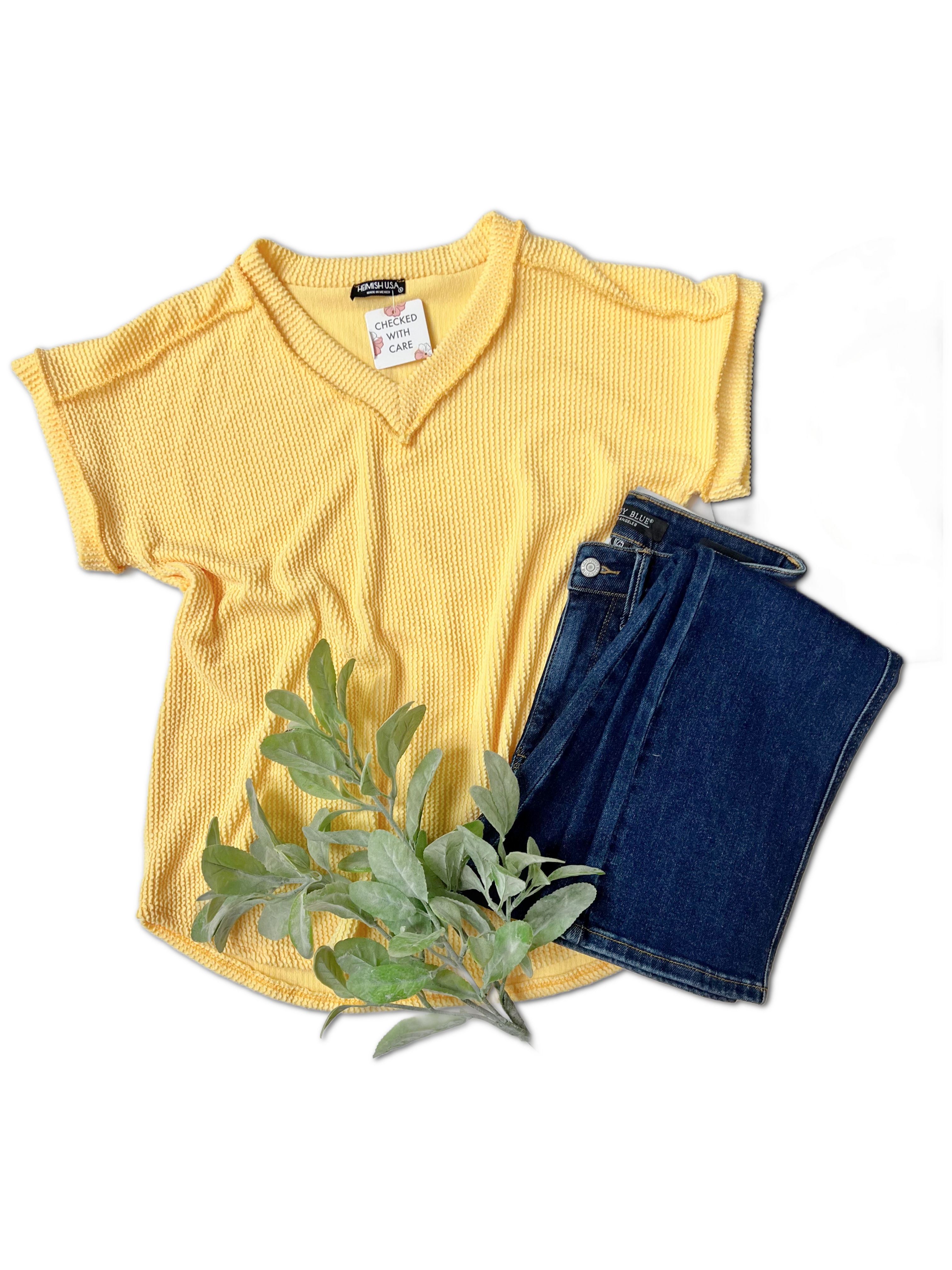 Heimish Glory In Yellow - Short Sleeve Boutique Simplified