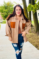 Haptics Rust Flannel Plaid Oversized Shacket 2024 Blow-Out Sale