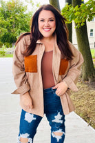 Haptics Rust Flannel Plaid Oversized Shacket 2024 Blow-Out Sale