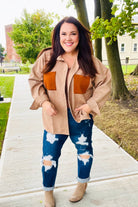 Haptics Rust Flannel Plaid Oversized Shacket 2024 Blow-Out Sale