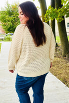 Haptics Follow Me Oatmeal Pointelle Knit Button Down Cardigan Final Sale 2024 Blow-Out Sale