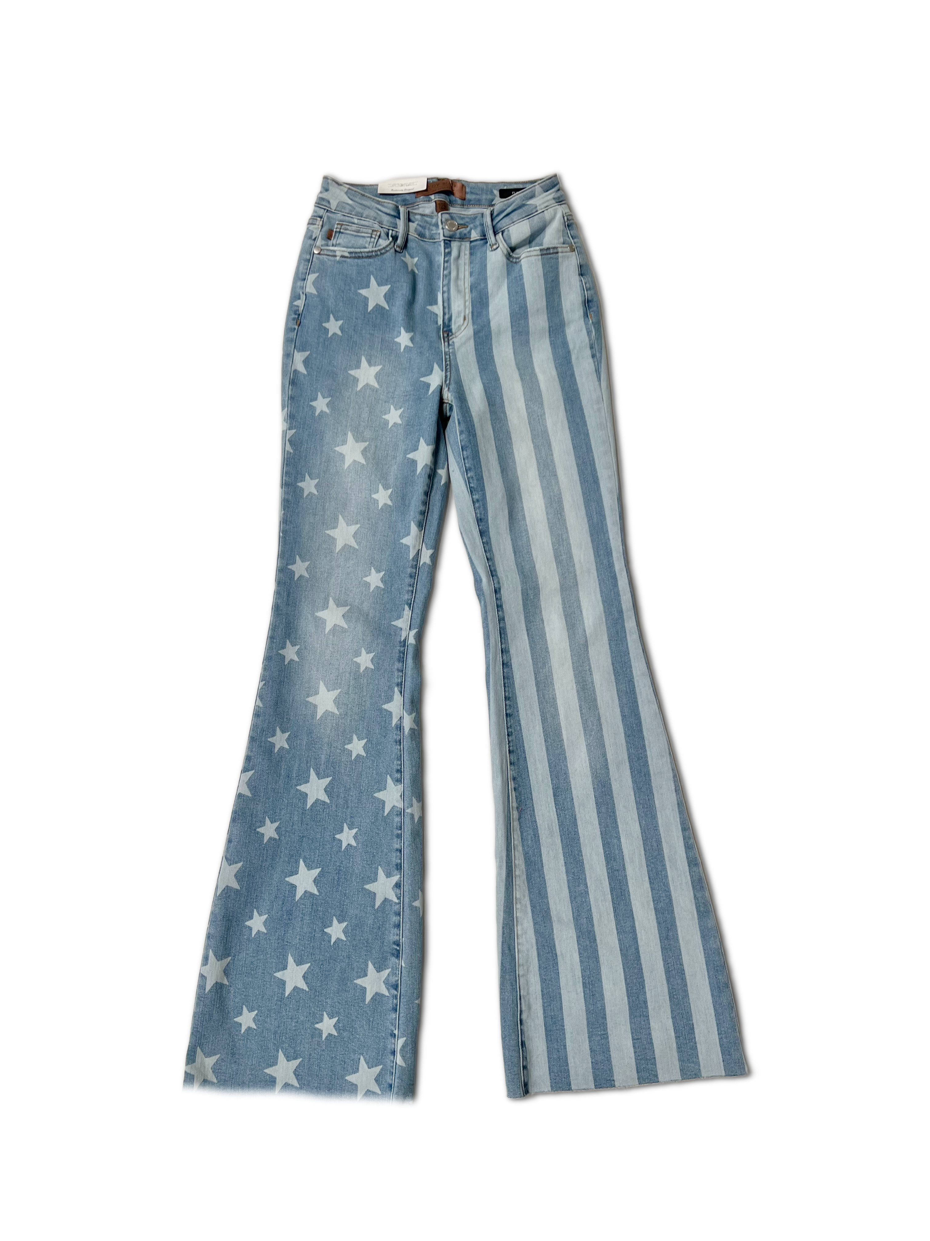 Judy Blue Flares Freedom Rings Stars and Stripes JB Boutique Simplified
