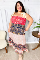 Haptics Vacay Vibes Orange Floral Smocked Tube Top Tiered Maxi Dress 07-01-25 Summer Sale